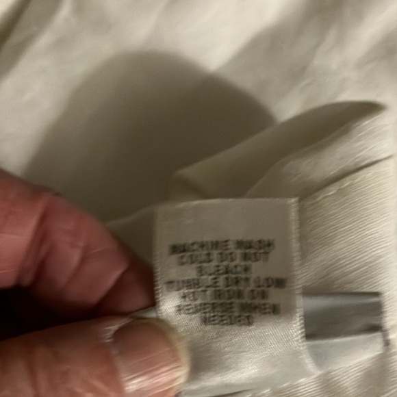 White linen button front tunic 1x Soft Surroundings - Picture 5 of 5